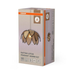 Osram Decor Rattan Lotus Pendant Ceiling Light 480 E27 Brown - thumbnail 2