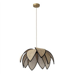 Osram Decor Rattan Lotus Pendant Ceiling Light 480 E27 Brown