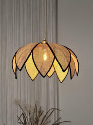 Osram Decor Rattan Lotus Pendant Ceiling Light 480 E27 Brown - thumbnail 5