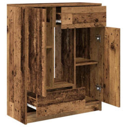 Berkfield Sideboard With Drawers And Doors Old Wood 73X31X90 Cm - thumbnail 5