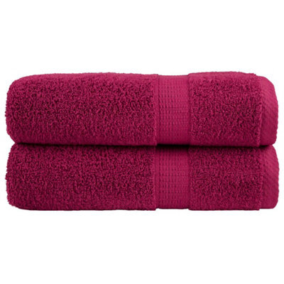 Berkfield Premium Shower Towels Solund 2Pcs Bordeaux 70X140Cm 600Gsm - image 1