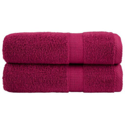 Berkfield Premium Shower Towels Solund 2Pcs Bordeaux 70X140Cm 600Gsm - thumbnail 1