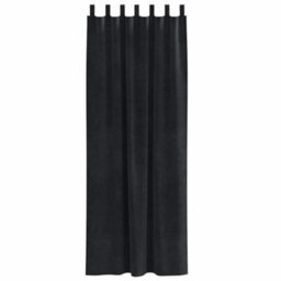 Berkfield Modern Blackout Curtains With Hanging Loops 2 Pcs Black Velvet - thumbnail 4