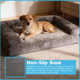 Harbour Housewares Waterproof Dog Bed - Medium Orthopaedic Egg Crate Foam Mattress Washable Joint Support Non-Slip Pet Bed - thumbnail 7