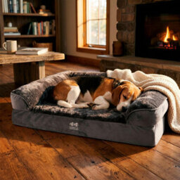 Harbour Housewares Waterproof Dog Bed - Medium Orthopaedic Egg Crate Foam Mattress Washable Joint Support Non-Slip Pet Bed - thumbnail 2