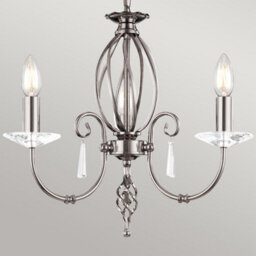 Luminosa Lighting Elstead Aegean 5 Light Chandelier Polished Nickel Finish, E14 - thumbnail 2
