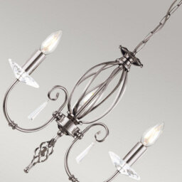 Luminosa Lighting Elstead Aegean 5 Light Chandelier Polished Nickel Finish, E14 - thumbnail 3