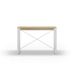 Fwstyle Archie White & Natural Oak Hallway Console Table (H) 75 (W) 110 (D) 35Cm - thumbnail 2