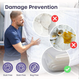 volila Double Mattress Bag - Mattress Protective Storage Bag, Protective Storage Cover, Moving House - thumbnail 7