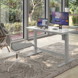 Xample Tresanti Geller Adjustable Height Tech Desk - Sit Stand Desk With Tempered Glass Top, Usb & Usb-C Ports, Illumitouch Controls - thumbnail 4