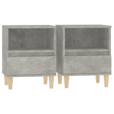 Berkfield Elegant Bedside Cabinets 2 Pcs Concrete Grey 40X35X50 Cm - image 1