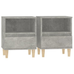 Berkfield Elegant Bedside Cabinets 2 Pcs Concrete Grey 40X35X50 Cm - thumbnail 1