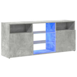 Walplus Tv Cabinet With Led Lights Concrete Grey 120X30X50 Cm - thumbnail 3