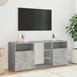Walplus Tv Cabinet With Led Lights Concrete Grey 120X30X50 Cm - thumbnail 4
