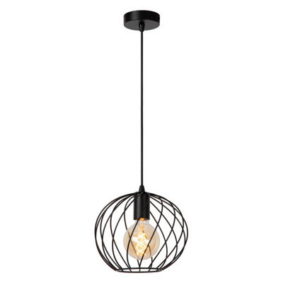 Lucide Danza Classic Pendant Light 25Cm - 1Xe27 - Black - image 1