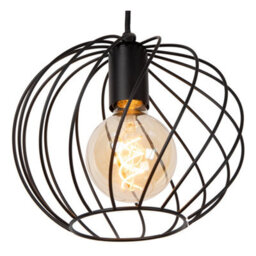 Lucide Danza Classic Pendant Light 25Cm - 1Xe27 - Black - thumbnail 5