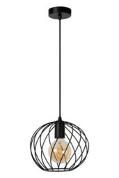 Lucide Danza Classic Pendant Light 25Cm - 1Xe27 - Black - thumbnail 3