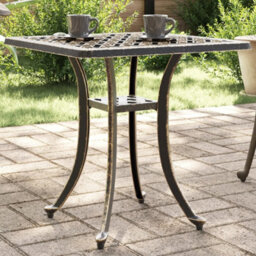 Berkfield Garden Table Bronze 53X53X53 Cm Cast Aluminium