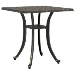 Berkfield Garden Table Bronze 53X53X53 Cm Cast Aluminium - thumbnail 2
