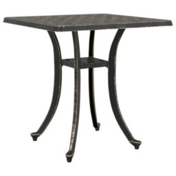 Berkfield Garden Table Bronze 53X53X53 Cm Cast Aluminium - thumbnail 7