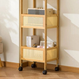 3-Tier Storage Trolley Cart On Wheels Kitchen Rolling Rack Organizer Home Decor - thumbnail 5