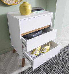 Nöa & Nani Noa & Nani Chest Of Drawers Tall 3 Drawer In Classic White Otto - thumbnail 3