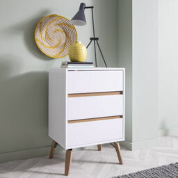 Nöa & Nani Noa & Nani Chest Of Drawers Tall 3 Drawer In Classic White Otto
