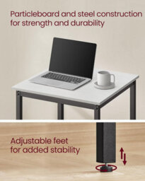 Songmics Vasagle Tall Table, Square Height Dining Table, Durable Steel Frame, Effortless Assembly, Industrial - Stools Not Included - thumbnail 5