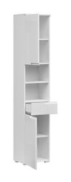 Impact Furniture Tall Bathroom Storage Cabinet Slim Floor Free Standing Drawer Tall Boy Unit White Gloss Spice Tallboy - thumbnail 5