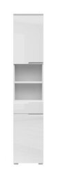 Impact Furniture Tall Bathroom Storage Cabinet Slim Floor Free Standing Drawer Tall Boy Unit White Gloss Spice Tallboy - thumbnail 4
