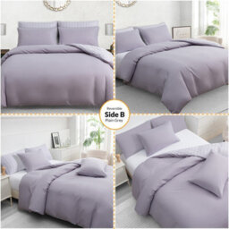 Pamposh Single Duvet Cover Set Brushed Microfiber Reversible Duvet Cover Hypoallergenic Bedding Set Ultrasoft With Zipper Closure - thumbnail 6
