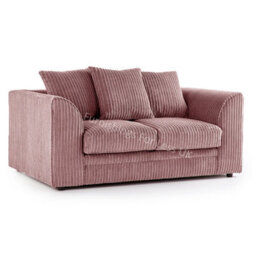 Furnishings For Less UK Luxor Jumbo Cord Pink Fabric 3 + 2 Sofa Suite - thumbnail 3