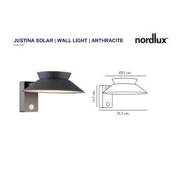 Nordlux Justina Outdoor Metal Wall Light  Black,battery Led - thumbnail 7