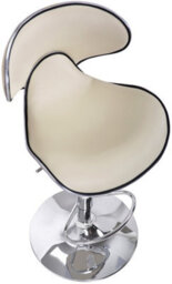 Lamboro Carcaso Kitchen Bar Stool, Height Adjustable And Swivel Breakfast Bar Stool, Cream - thumbnail 6