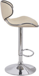 Lamboro Carcaso Kitchen Bar Stool, Height Adjustable And Swivel Breakfast Bar Stool, Cream - thumbnail 2
