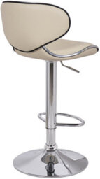 Lamboro Carcaso Kitchen Bar Stool, Height Adjustable And Swivel Breakfast Bar Stool, Cream - thumbnail 4