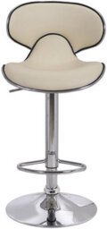 Lamboro Carcaso Kitchen Bar Stool, Height Adjustable And Swivel Breakfast Bar Stool, Cream - thumbnail 3