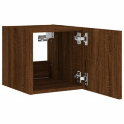 Berkfield Durable Tv Wall Cabinets With Led Lights 2 Pcs Brown Oak 30.5X35X30 Cm - thumbnail 9