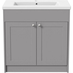 Affine 800mm Bathroom Vanity Unit Basin Sink Storage Cabinet Furniture Grey Traditional - thumbnail 7