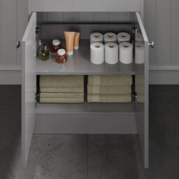 Affine 800mm Bathroom Vanity Unit Basin Sink Storage Cabinet Furniture Grey Traditional - thumbnail 3