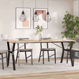 Berkfield Dining Table Legs Y-Frame 180X80X73 Cm Steel - thumbnail 3