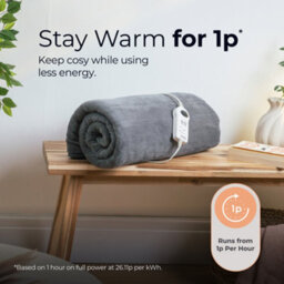 Abode Electric Blanket Grey Heated Throw Microfleece With 9 Heat Settings Aht1001Gr - thumbnail 6