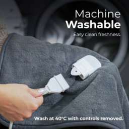 Abode Electric Blanket Grey Heated Throw Microfleece With 9 Heat Settings Aht1001Gr - thumbnail 5