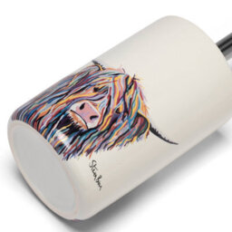 Croydex Steven Brown Ceramic Toilet Brush & Holder - Angus Mccoo - thumbnail 4