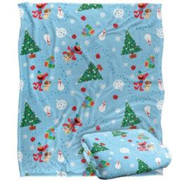 Sesame Street Silky Footprint Holiday Supersoft Blanket Multicoloured (One Size) - thumbnail 2