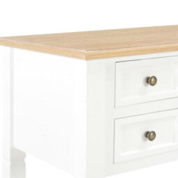 Berkfield Writing Desk White 109.5X45X77.5 Cm Wood - thumbnail 6