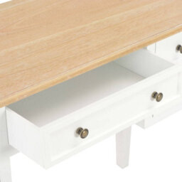 Berkfield Writing Desk White 109.5X45X77.5 Cm Wood - thumbnail 7