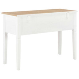 Berkfield Writing Desk White 109.5X45X77.5 Cm Wood - thumbnail 4
