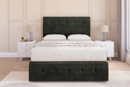 "Sloomy Cambridge Graphite Dumfries Divan Bed Set 2 Drawers Right Side - 26"" Strutted & 12"" Footboard 2'6 Small Single" - thumbnail 1