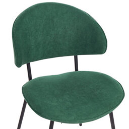 Beliani Set Of 2 Dining Chairs Kiana Fabric Dark Green - thumbnail 7